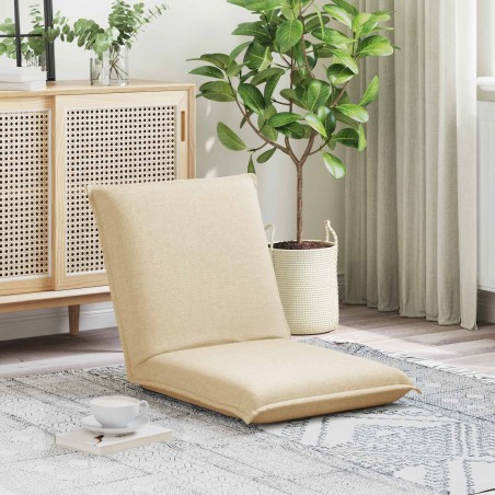 Fauteuil de sol ajustable Crème Tissu 584204584204