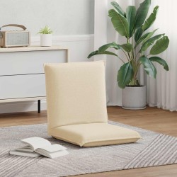 Fauteuil de sol ajustable Crème Tissu 584204584204
