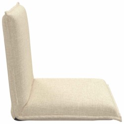 Fauteuil de sol ajustable Crème Tissu 584204584204