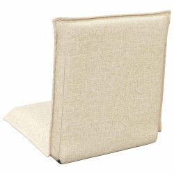 Fauteuil de sol ajustable Crème Tissu 584204584204