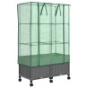Jardinière de jardin avec couverture de serre et roues 2 pc PP 584205584205