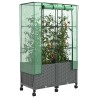 Jardinière de jardin avec couverture de serre et roues 2 pc PP 584205584205