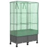 Jardinière de jardin avec couverture de serre et roues 2 pc PP 584205584205