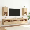 Meubles TV avec lumières LED 2 pcs chêne sonoma 30,5x30x60 cm 584206584206