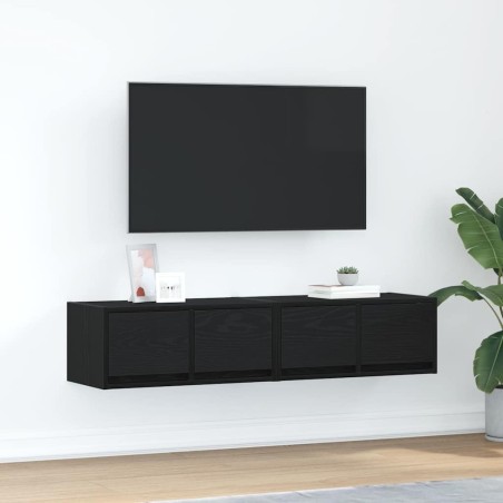 Meubles TV 2 pcs chêne noir 60x31x25,5 cm bois d'ingénierie 584208584208