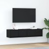 Meubles TV 2 pcs chêne noir 60x31x25,5 cm bois d'ingénierie 584208584208