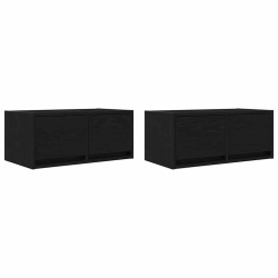 Meubles TV 2 pcs chêne noir 60x31x25,5 cm bois d'ingénierie 584208584208