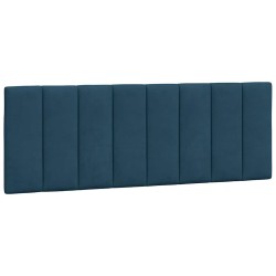 Coussin de tête de lit Hanko bleu 120 cm velours 584212584212