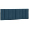 Coussin de tête de lit Hanko bleu 120 cm velours 584212584212