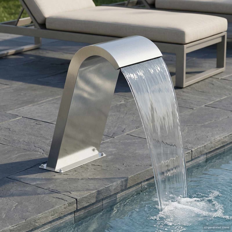 Fontaine de piscine Argenté 47 x 31 x 60 cm Acier inoxydable 584213584213