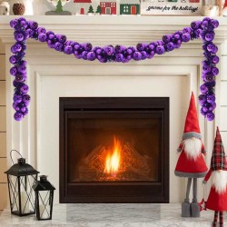 Guirlande de Boules de Noël Lilas 186 cm Polystyrène 584215584215