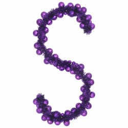 Guirlande de Boules de Noël Lilas 186 cm Polystyrène 584215584215