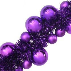 Guirlande de Boules de Noël Lilas 186 cm Polystyrène 584215584215