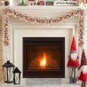 Guirlande de Boules de Noël Rose doré 186 cm Polystyrène 584216584216