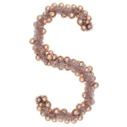 Guirlande de Boules de Noël Rose doré 186 cm Polystyrène 584216584216