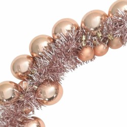 Guirlande de Boules de Noël Rose doré 186 cm Polystyrène 584216584216