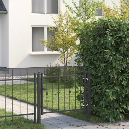 Porte de Clôture HORST 100 x 75 cm métal Noir Verrouillable 584224584224