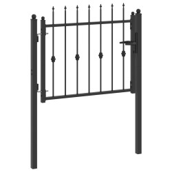 Porte de Clôture HORST 100 x 75 cm métal Noir Verrouillable 584224584224