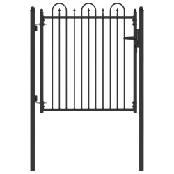 Porte de Clôture HORST 100 x 100 cm métal Noir Verrouillable 584225584225