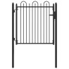 Porte de Clôture HORST 100 x 100 cm métal Noir Verrouillable 584225584225