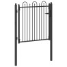 Porte de Clôture HORST 100 x 100 cm métal Noir Verrouillable 584225584225