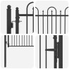 Porte de Clôture HORST 100 x 100 cm métal Noir Verrouillable 584225584225