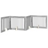 Porte de chien pliable avec supports 4 pcs Sonoma gris 401 cm 584226584226