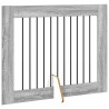 Porte de chien pliable avec supports 4 pcs Sonoma gris 401 cm 584226584226