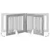 Porte de chien pliable avec supports 4 pcs Sonoma gris 401 cm 584226584226