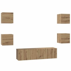 Ensemble meuble TV 6 pcs Chêne artisanal Bois d'ingénierie 584227584227