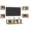 Ensemble meuble TV 6 pcs Chêne artisanal Bois d'ingénierie 584227584227