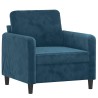 Fauteuil Bleu 60 cm Velours 584232584232