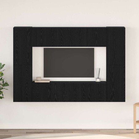 Ensemble meuble TV 8 pcs Chêne noir Bois d'ingénierie 584233584233