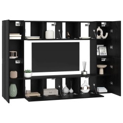 Ensemble meuble TV 8 pcs Chêne noir Bois d'ingénierie 584233584233