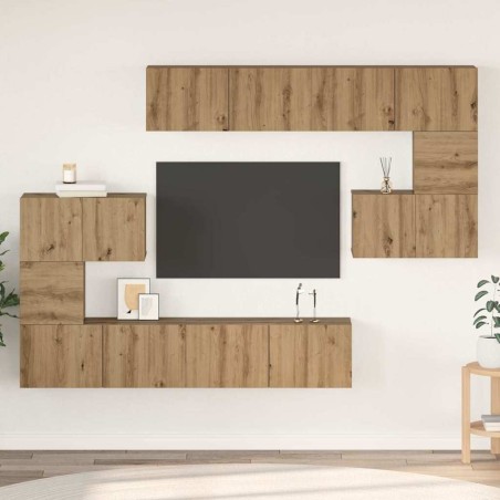 Ensemble meuble TV 8 pcs Chêne artisanal Bois d'ingénierie 584234584234
