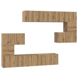 Ensemble meuble TV 8 pcs Chêne artisanal Bois d'ingénierie 584234584234