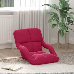 Fauteuil de sol ajustable Bordeaux Velours 584235584235