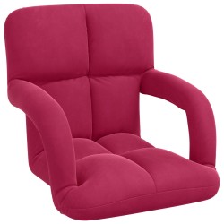 Fauteuil de sol ajustable Bordeaux Velours 584235584235