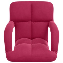 Fauteuil de sol ajustable Bordeaux Velours 584235584235