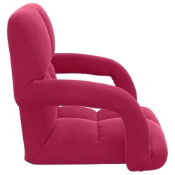 Fauteuil de sol ajustable Bordeaux Velours 584235584235
