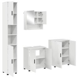 Ensemble de mobilier de salle de bain 4 pcs Blanc brillant 584236584236