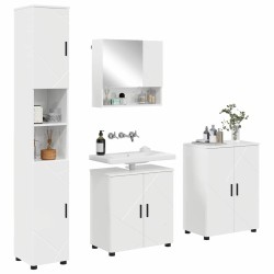 Ensemble de mobilier de salle de bain 4 pcs Blanc brillant 584236584236