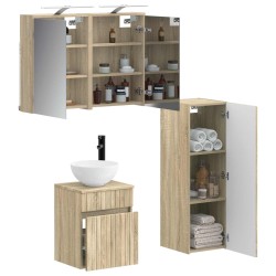 Ensemble de mobilier de salle de bain 4 pcs Chêne Sonoma 584237584237