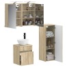 Ensemble de mobilier de salle de bain 4 pcs Chêne Sonoma 584237584237