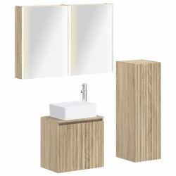 Ensemble de mobilier de salle de bain 4 pcs Chêne Sonoma 584238584238