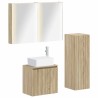 Ensemble de mobilier de salle de bain 4 pcs Chêne Sonoma 584238584238