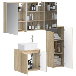 Ensemble de mobilier de salle de bain 4 pcs Chêne Sonoma 584238584238