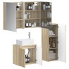 Ensemble de mobilier de salle de bain 4 pcs Chêne Sonoma 584238584238