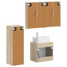 Ensemble de mobilier de salle de bain 4 pcs Chêne Sonoma 584238584238