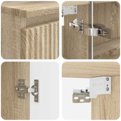 Ensemble de mobilier de salle de bain 4 pcs Chêne Sonoma 584238584238